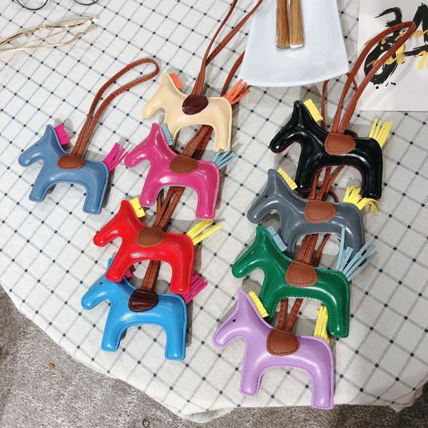 

whole sale h brand bag leather horse hanging ornaments ornaments for bag k bag hanging ornaments 100% hand make, Black