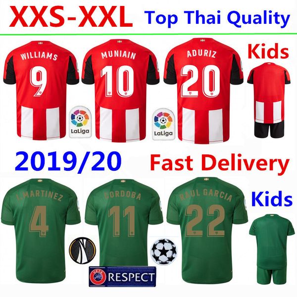 

athletic bilbao tshirt soccer jersey 2020 williams home football shirt muniain player jerseys aduriz t-shirt kids kit camiseta xxs-2xl, Black;yellow