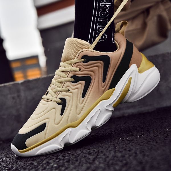 

m- explosion models fashion breathable wild outdoor casual personality solid color street tide shoes comfortable men's shoes, Black