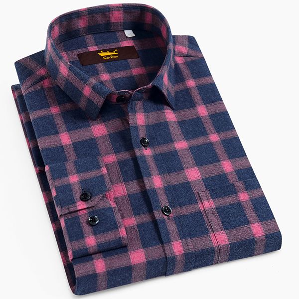 

vintage long sleeve plaid shirt men 100% cotton causal camisa masculina 2019 winter brand clothes plus size, White;black
