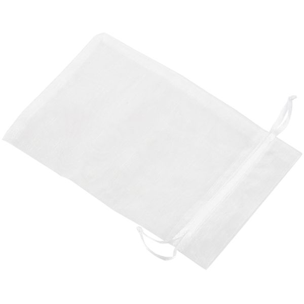 

abfu-satin organza lace bag for wedding banquet gifts (white, set of 50