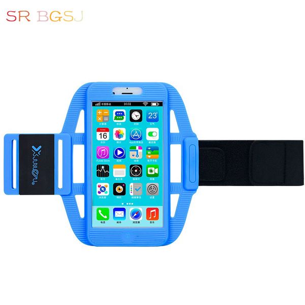 

bigger size 7.8x16cm new arrival silica gel arm wrist bag fit for phone