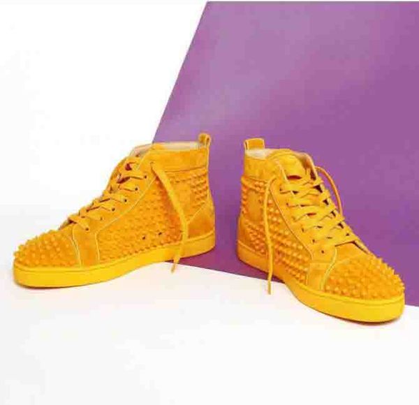 

элегантная кожа шипы патентной кружевных кроссовок обувь женщина мужчины мужчины шикарная красные подошвы вскользь шипастая обувь мода скейт, Black