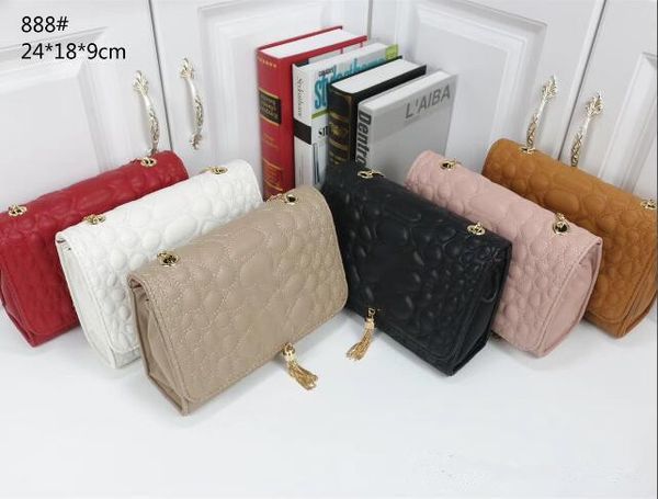 

горячий новый роскошный бумажник дизайнерские сумки золотые цепи кисточкой закрылков моды женщин мешки плеча покрывают бостон мешок кошелек