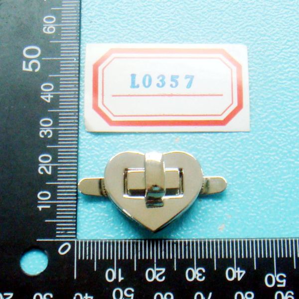 

10 sets/lot heart shape twist turn lock clasp closure women leather handbag bag parts hardware diy l0357, Black