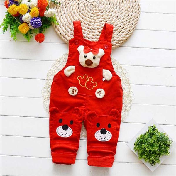 

bibicola children boys girls overalls little boys strap pants baby spring autumn fashion cartoon bear bib pants denim, Blue