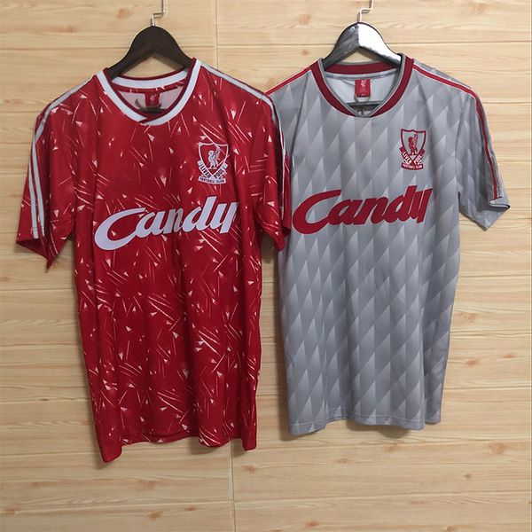 

Retro occer jer ey home and away 1989 1990 9 ru h football hirt home red cla ic commemorate antique aldridge cou in beard ley 10 barne