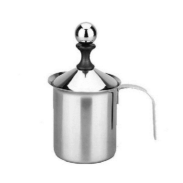 

400ml stainless steel double mesh milk frother milk foamer milk creamer (400ml/13.5oz) silver
