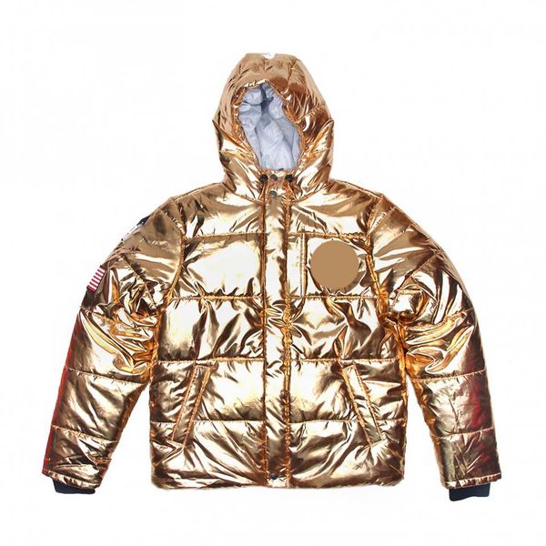 

champions mens winter jacket designer down jackets fashion metal coat limited edition warm jacket couple models street hip hop flight suit, Black