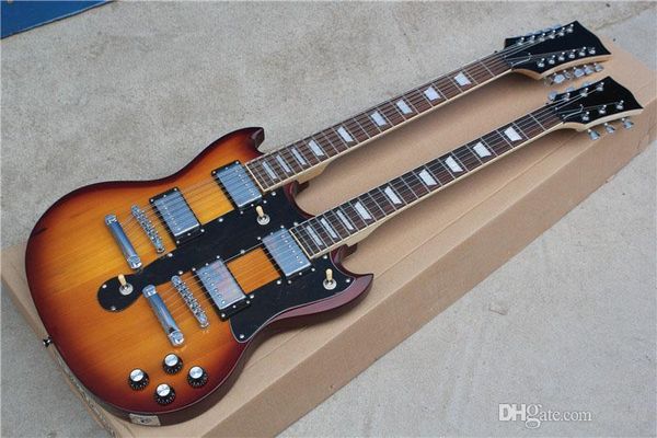 

factory custom new double neck 1275 6/12 strings electric guitar 16 131