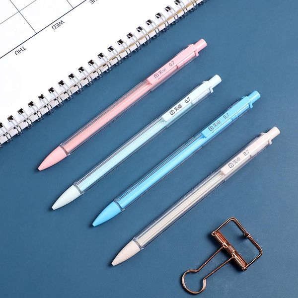

jianwu 4шт / комплект простой миндальное цвет penholder механический карандаш симпатичные студент деятельность принадлежности карандаш школы, Blue;orange