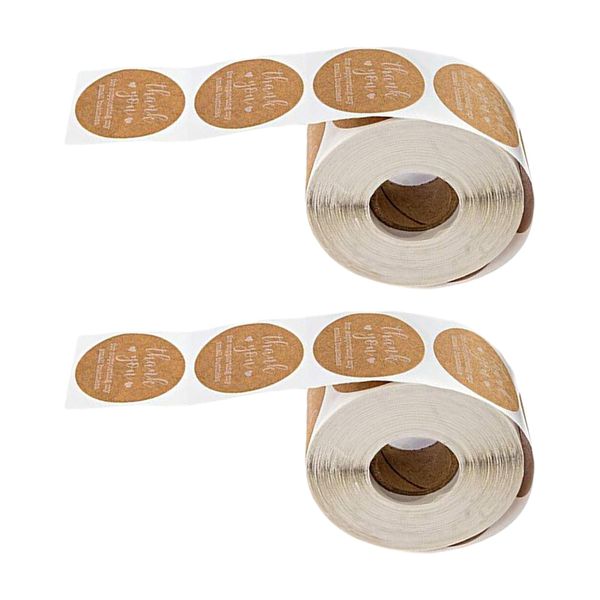 

500 pieces/roll thank you sealing stickers round paper labels diy tags