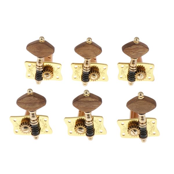 

6 pcs 3r & 3l wooden guitar string tuning peg tuner machine head