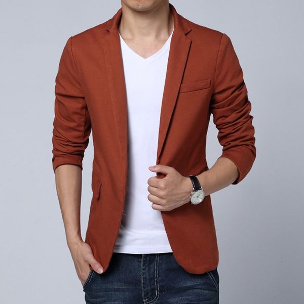 

2019 new arrival blazer jacket men one button slim fit casual blazer for men plus size brand clothing suit coat male, White;black