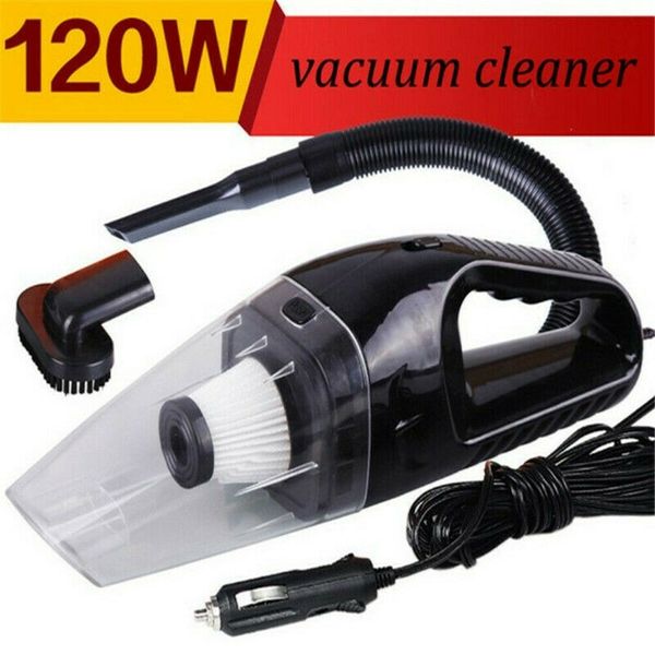

12v handheld high power car vacuum cleaner, carpet cleaner for car 120w 4000pa with cigarette plug cleaning pet hair, soot, brea