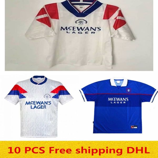 

1990 1992 1994 1996 glasgow rangers retro soccer jerseys 1997 1999 glasgow rangers retro soccer jerseys size s-xxl, Black;yellow