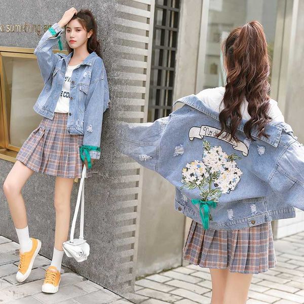 

wholesale 2020 new autumn winter selling women's fashion casual denim jacket fp5904, Black;brown