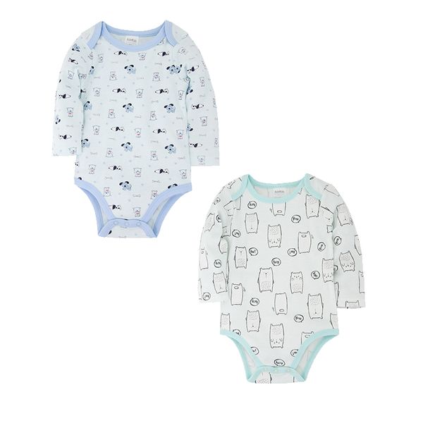 

honeyzone vetement fille baby boy одежда полный рукав боди милый каштан печати близнецы детская одежда младенческая одежда хлопок, Blue
