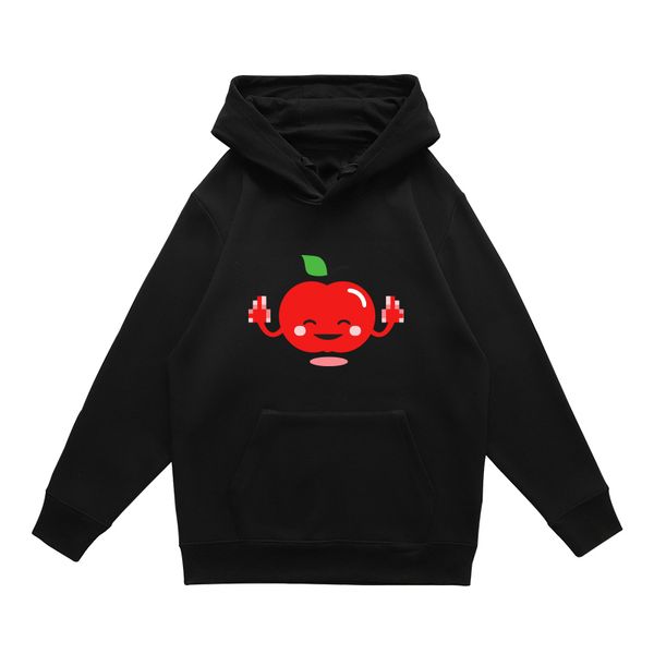 

red apple men's hoodies sweatshirts funny cute thick hoodies sweatshirts black sweatshirt pullover
