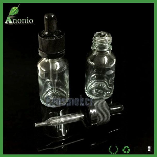 

glass eliquid drops bottles with dropper childproof cap electronic cigarette oil e liquid/e juice/essential oil mini empty bottle