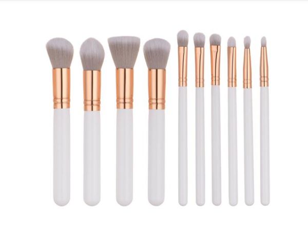 

beauty tools new style 10pcs makeup eye brushes set white wooden handle brush