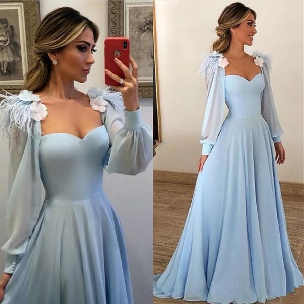 

2021 long chiffon evening dresses square neck full sleeves a line appliques party mermaid prom gowns party dresses, Black;red