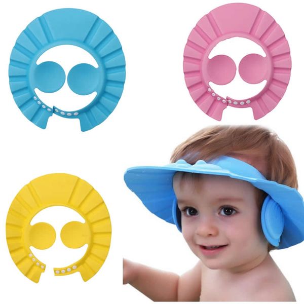 

children waterproof cap safe baby shower cap kids bath visor hat adjustable baby shower protect eyes hair