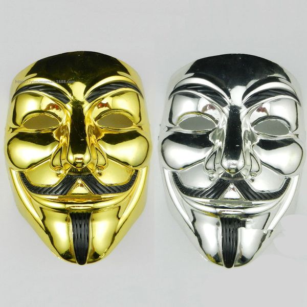 

Halloween Shiny Metallic Suits Cospaly Mask Devils Style Casual Apparel Fashion Silver Gold Mardi Gras Costume Accessories