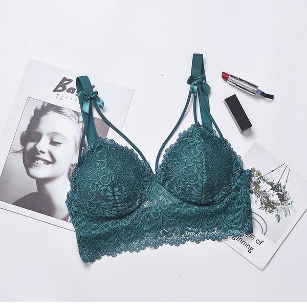 

femme lingeries bralette бюстгальтеры женщин проложенный бюстгальтеры сладкий лук push up белье кружево цветочный бюстгальтер бюстье бесшовн, Red;black