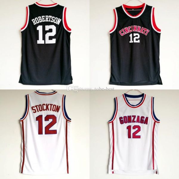 

ncaa oscar robertson джерси 12 университет баскетбол cincinnati bearcats колледж требовые изделия мужчины черный цвет дышащий для sport fans, Black