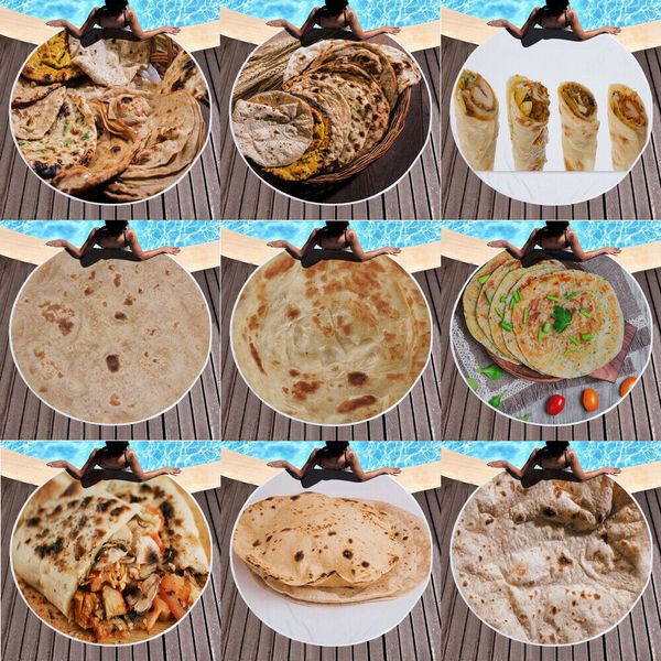 

10colors beach tortilla blanket rug burrito round tapestry beach fashion throw towel picnic blanket mat
