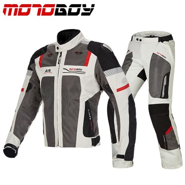 

1set men summer mesh breathable reflective pants moto racing suit motocross off-road motorcycle jacket and pants