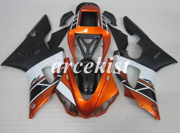 

new abs motorcycle full fairings kit fit for yamaha yzf-r1 1998 1999 98 99 bodywork set orange black