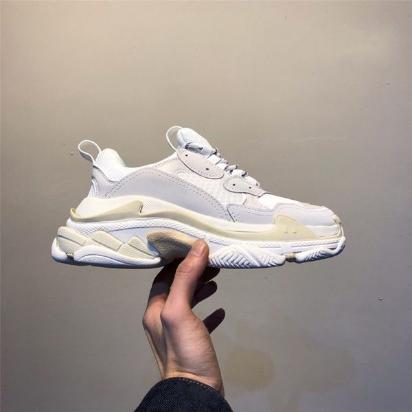 

22020 platform ace 17fw men women triple s gym red blue triple black low old dad vintage casual shoes triple-s sneakers d01