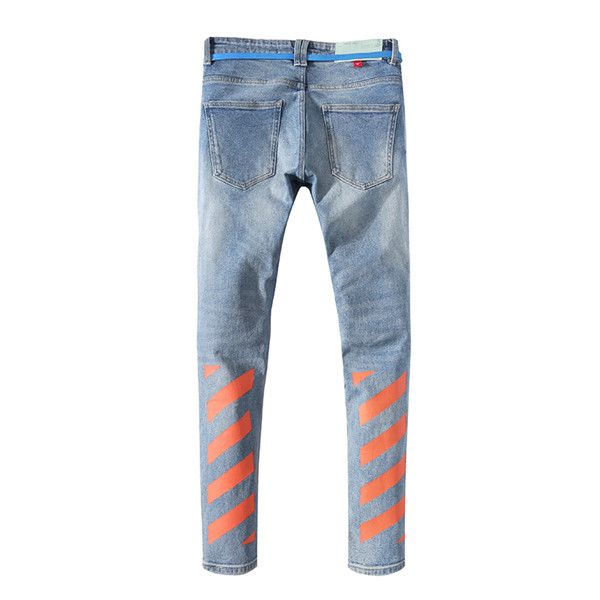 

2019 mens badge rips stretch black jeans fashion designer slim fit washed motocycle denim pants panelled hip hop trousersv4, Gray
