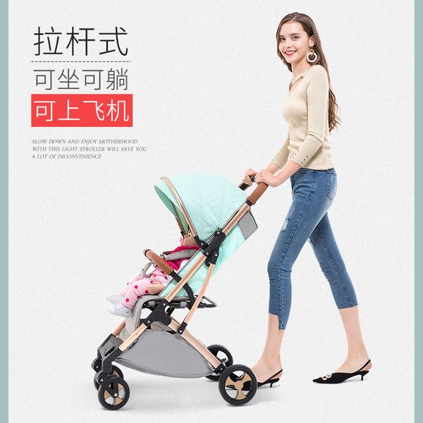 

portable baby trolley can sit on foldable trolley, four-wheeled
