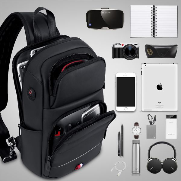 

frn crossbody сумки для мужчин usb зарядный коммуникатор sling сумка водонепроницаемый chest сумка оксфорд одно плечо ремень пакет 2019 new