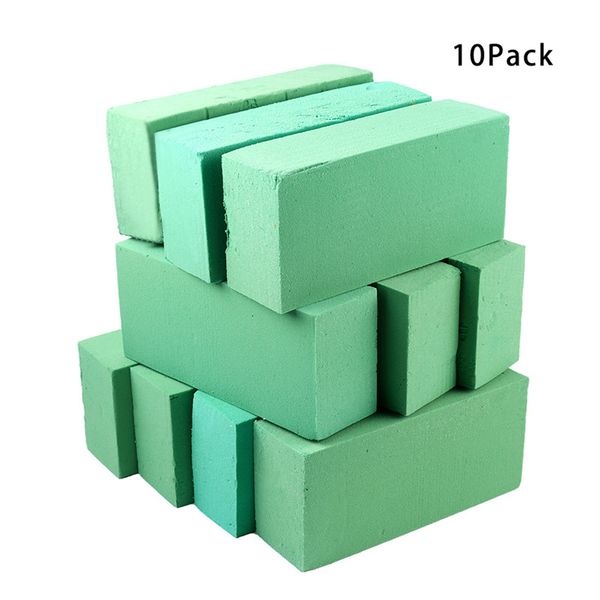 

10pcs floral foam blocks, brick flower holder florist flower styrofoam green bricks applied dry or wet for artificial flowers