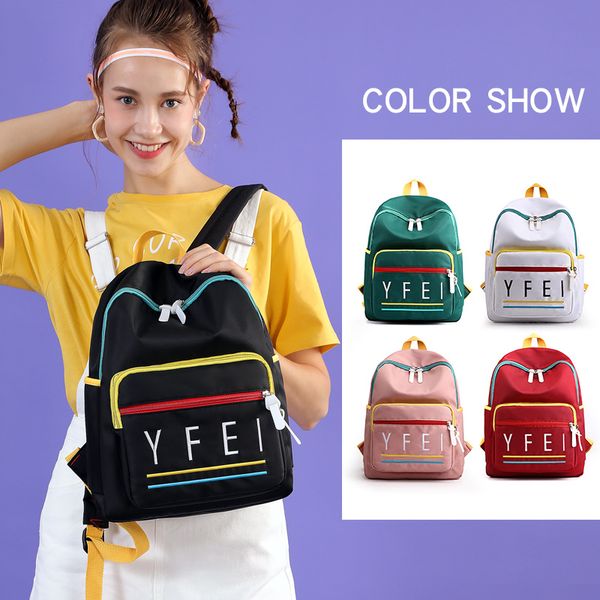 

new fashion letter waterproof backpack women female backpacks teenager school mochila feminina rucksack mochilas mujer 2019