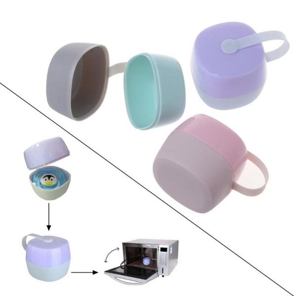 

200pcs portable baby infant kids pacifier nipple case holder travel storage box