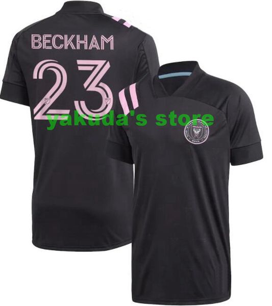

men's inter miami cf black 2020 inaugural away 23 beckham customized thai quality 10 pizarro personalized 11 pellegrini 21 carranza wea, Black;yellow