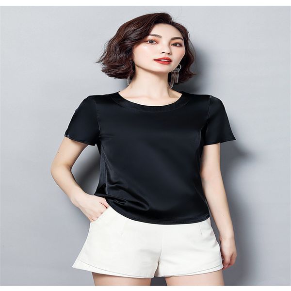 

women's silhouette cotton short sleeve t-shirt in white for spring/summer 2020 24