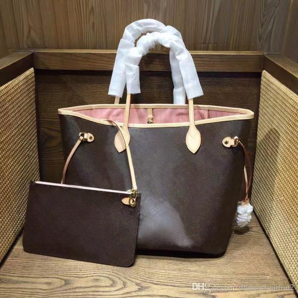 

never and full bag women shoulder bag with a clutch wallet genuine leather shopping tote full colors interior good price