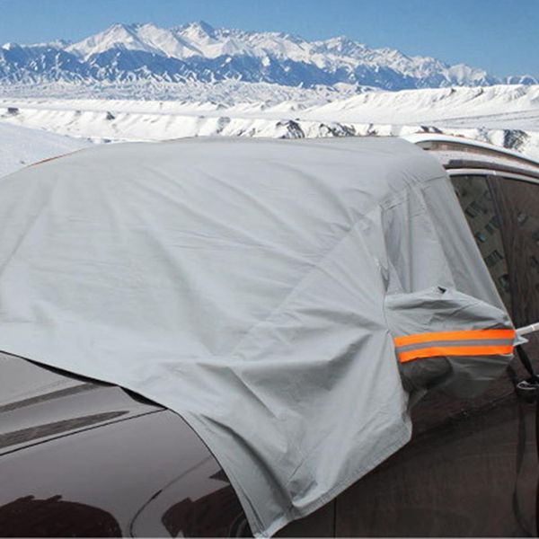 

general winter snowproof car front glass half sunshield gray sunscreen car cover