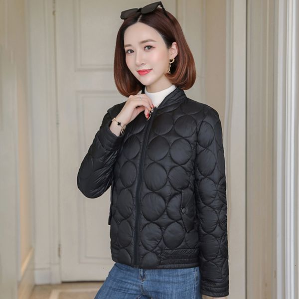 

o-neck 2019 winter women jacket autumn cotton padded outwear ladies short coat 5 colors parka casaco feminino, Black