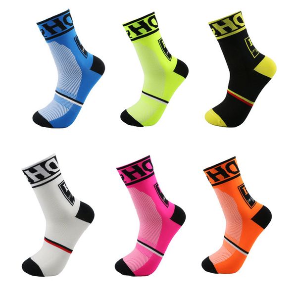 

professional brand cycling sport sock dh protect feet breathable wicking cycling socks bicycles running socks, Black