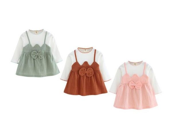 

baby girl dresses autumn baby girls clothes princess girls dress bow patchwork kids clothes children party dresses, Red;yellow