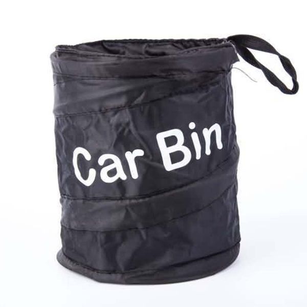 

foldable black wastebasket trash can litter container car bin bag auto garbage waste bins household cleaning tools accessories