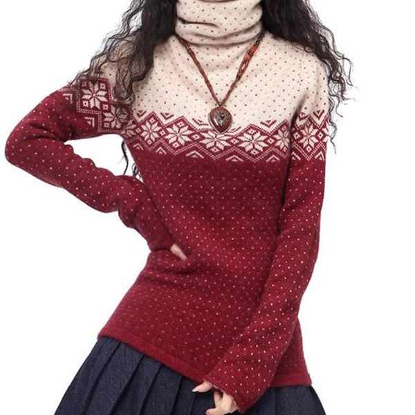 

шерсть artkas моды женщина длинные кашемира винтажных свитера и пуловеры женской одежда осень зима теплой снежинка водолазка tops, White;black