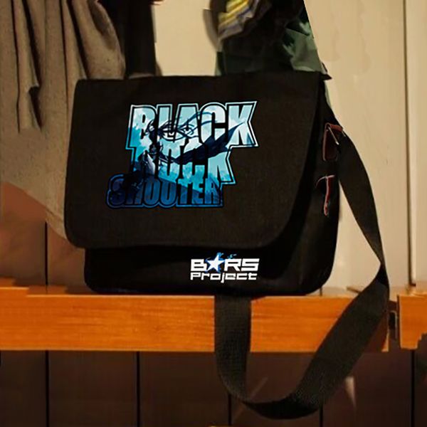 

meancat black rock shooter crossbody bag teenagers messenger bag